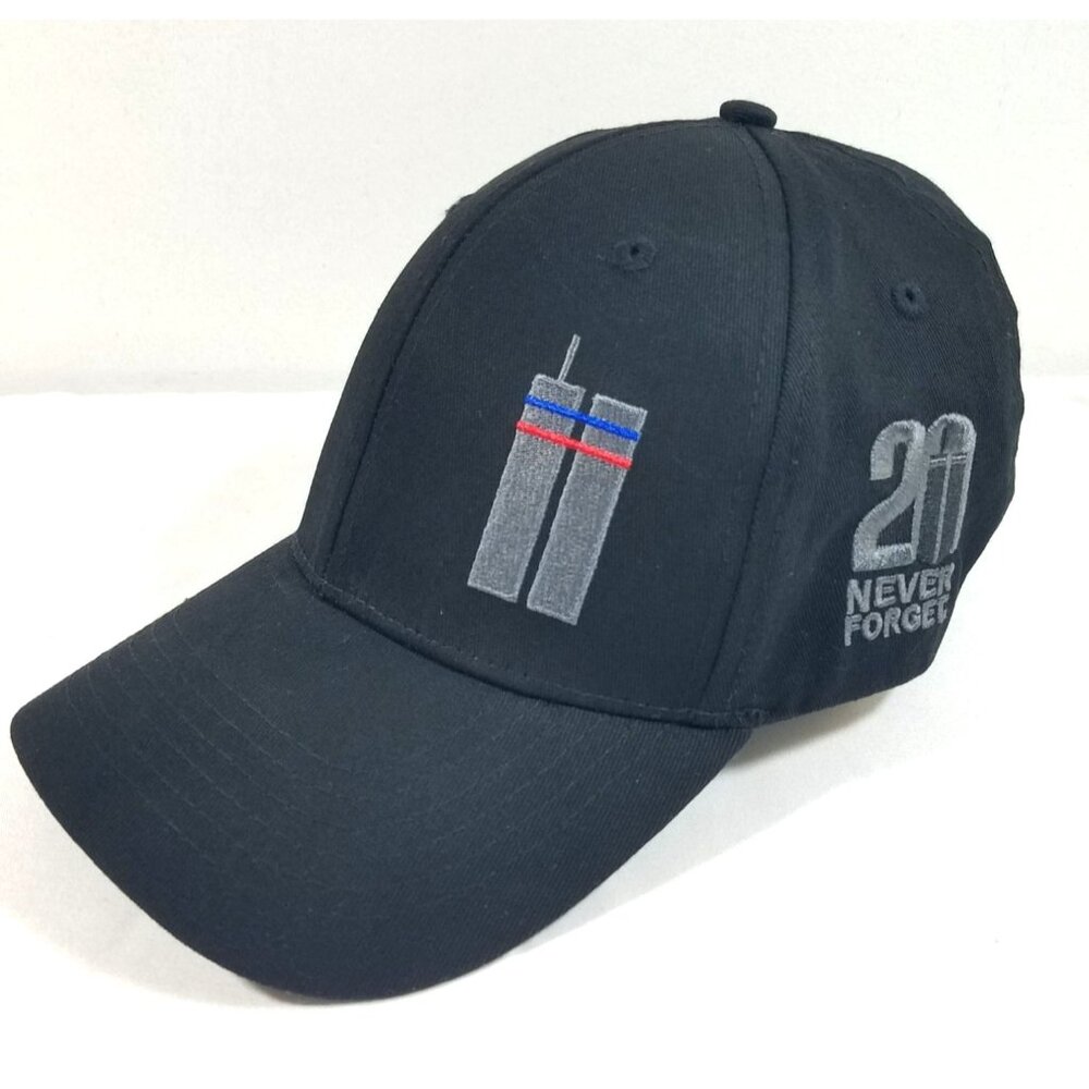 Black Helmet 9/11 Twin Towers 2021 20 Year Anniversary Hat ball Cap Trucker NYC
